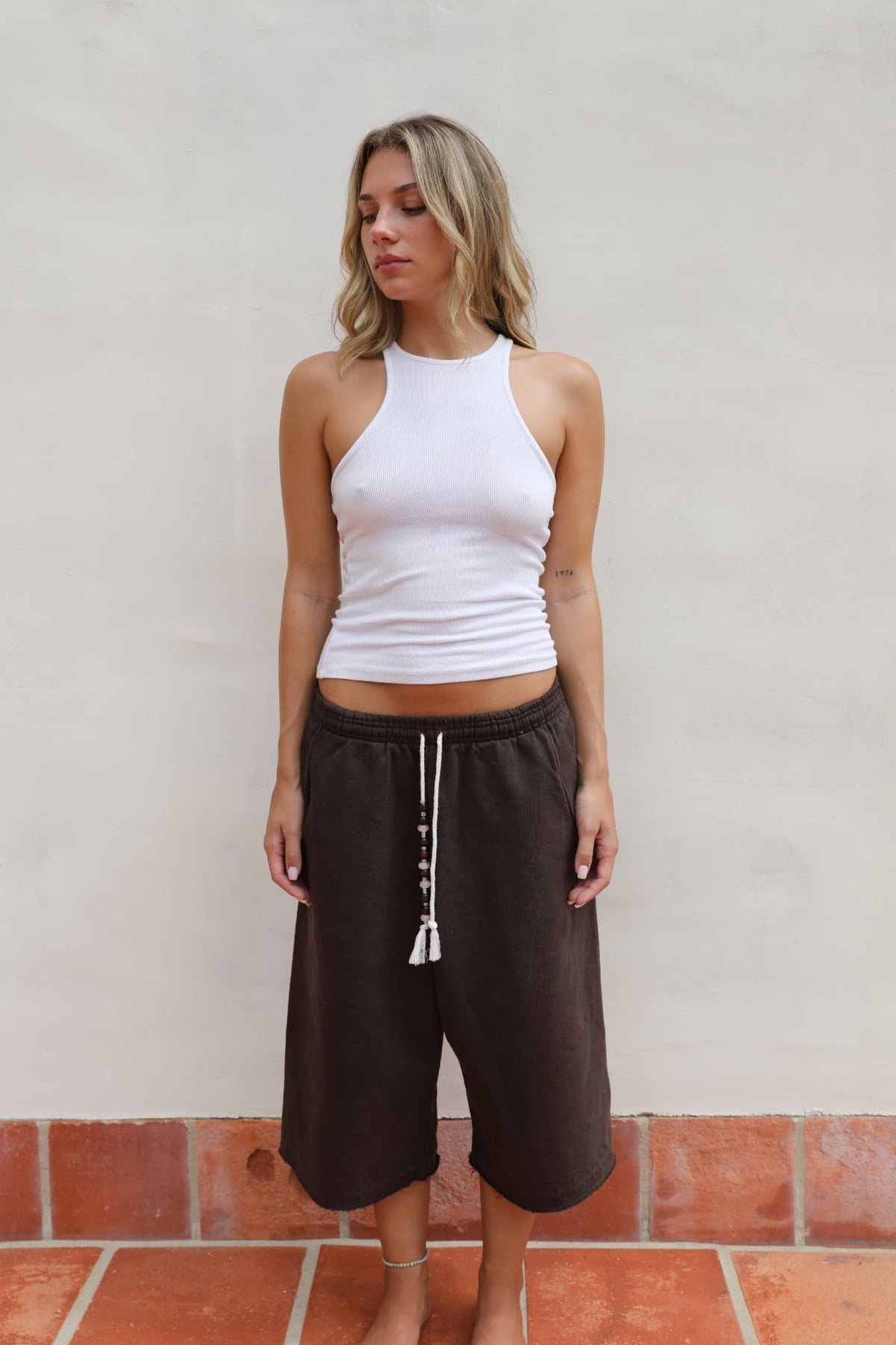 BELDI Mocha shorts · front